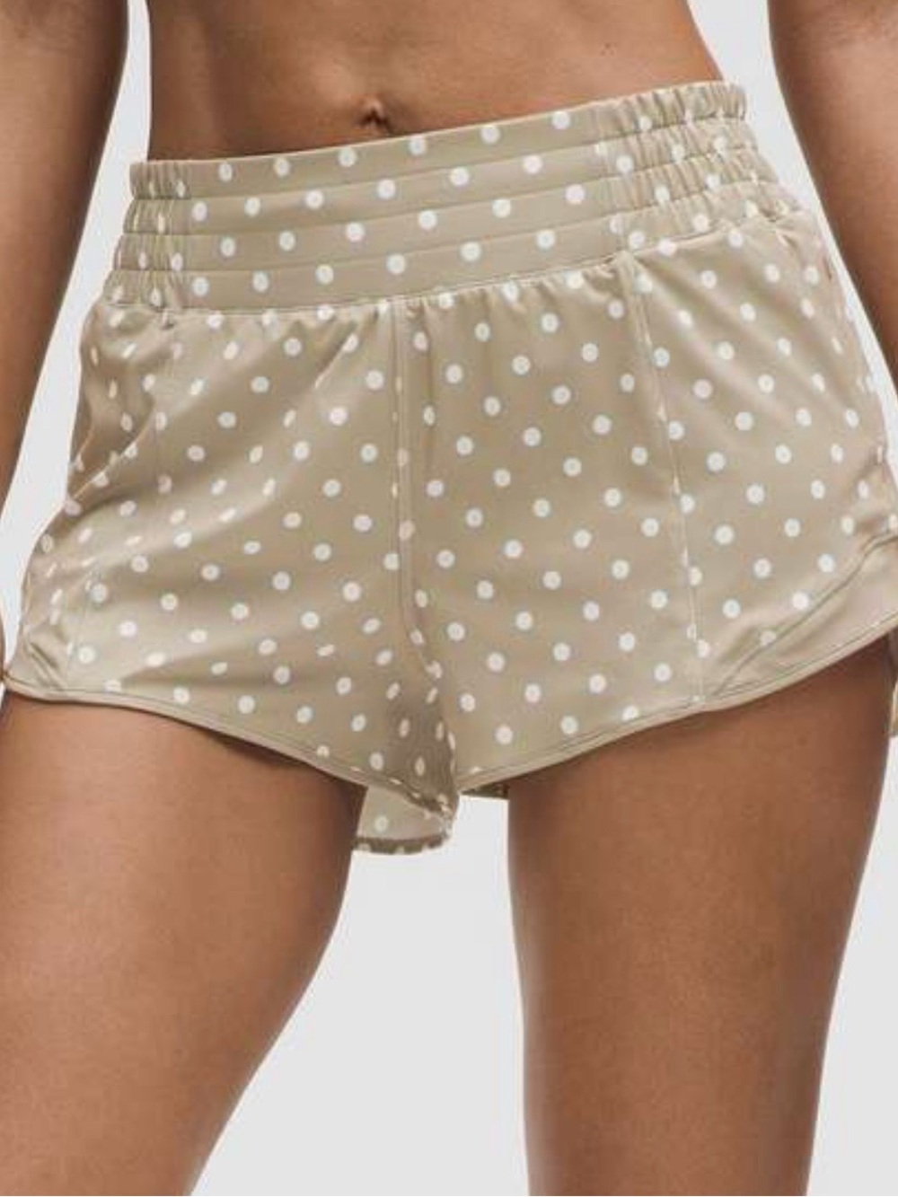 Lululemon Hotty Hot High-Rise Short 2.5” Polka White Sheer Oak
